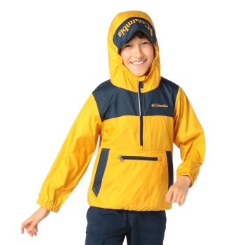 Columbia Bloomingport Windbreaker, Chamarras Dorados Claro Azul Marino Para Niño | 107326-HKJ